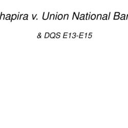 Shapira v union national bank