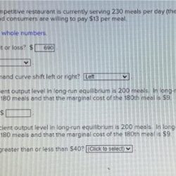 Suppose competitive monopolistically serving meal atc consumers willing profit