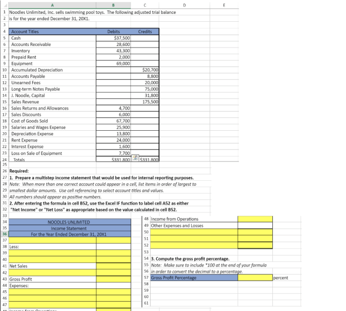 Prepare and analyze a merchandiser's multi step income statement